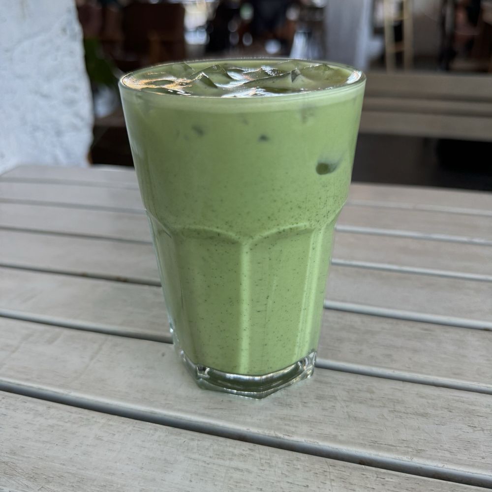 Iced oat milk matcha latte