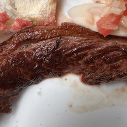 Churrascaria Costela de Ouro - Picanha with some vinaigrette on the side.