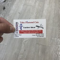 Diamond Cuts Barber Shop - New business card