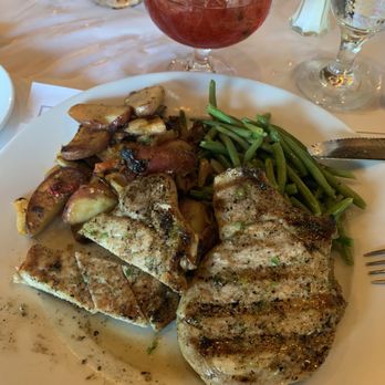 River House Seafood - Pork chops with green beans and roasted potatoes - Seafood Near Me - Savannah, Georgia