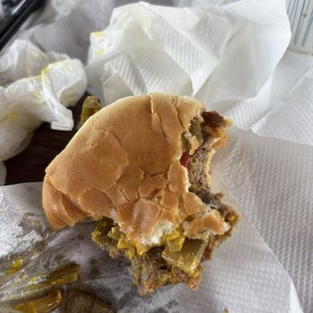 Red Top - Cheeseburger with peppers and onions ( gotta get your 5 a day) - Hot Dogs Near Me - Hamburg, New York Red Top - Cheeseburger with peppers and onions ( gotta get your 5 a day) - Hot Dogs Near Me - Hamburg, New York
