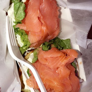 Benson's Bagels - Nova Lox Bagel on Cheddar Jalepeño - Bagels Near Me - Springfield, Massachusetts