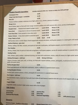 Menu photo 6 Bangkok Republik Johnston, RI