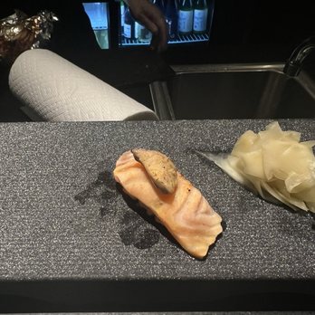 Kimyo Omakase - king salmon w/ foi gras - Sushi Bars Near Me - Brooklyn, New York