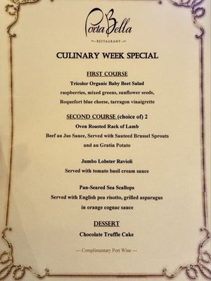 Menu photo 1 PortaBella Carmel, CA