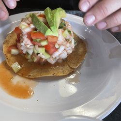 Tortas Ahogadas Chapala - Shrimp Tostada de Ceviche de Pescado
