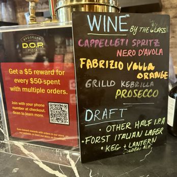 Brooklyn DOP - Beverage menu - Pizza Near Me - Brooklyn, New York