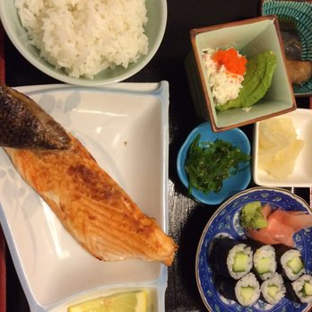 Sambi - Bento set with salted salmon - Japanese Near Me - Beaverton, Oregon Sambi - Bento set with salted salmon - Japanese Near Me - Beaverton, Oregon