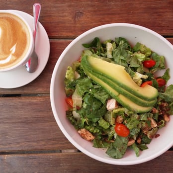 Tickle Tree Cafe - Latte & Chopped Salad. - Cafes Near Me - La Crescenta, California