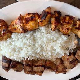 Chicken and steak with rice Chicken and steak with rice