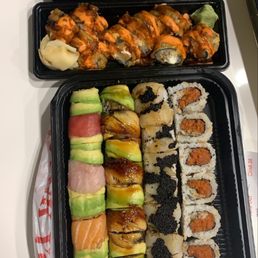 Seaweed Salad, Dragon Roll, Spicy Tuna Tempura Roll , Spicy Crab Tempura Roll , Rainbow Roll , Kruba Roll