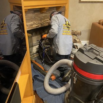 Mary Poppins Chimney Service - He laid down a blanket for his equipment - Chimney Sweeps Near Me Mary Poppins Chimney Service - He laid down a blanket for his equipment - Chimney Sweeps Near Me