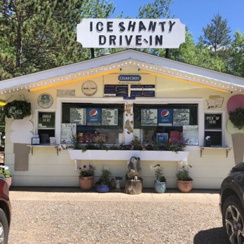 Ice Shanty - the front of the ice shanty drive - in - New American Near Me - Boulder Junction, Wisconsin