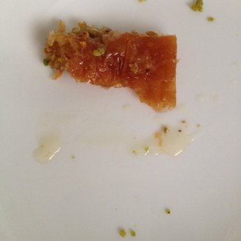 Baklava King - This is how much syrup you get from the bottom of this small piece which was allowed to sit for 10 minutes after :( - Bakeries Near Me - Santee, California Baklava King - This is how much syrup you get from the bottom of this small piece which was allowed to sit for 10 minutes after :( - Bakeries Near Me - Santee, California