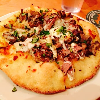 Dogfish Head Brewings & Eats - The Faithful Bull pizza - American Near Me - Rehoboth Beach, Delaware