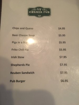 Menu photo 5 LT Corner Pub Lakeway, TX Menu photo 5 LT Corner Pub Lakeway, TX