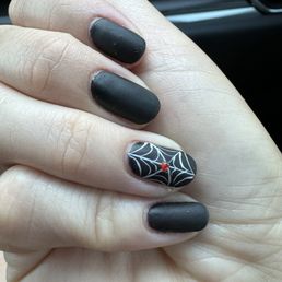 Gel nails with matte color Gel nails with matte color