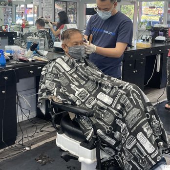 Hog's Breath Barber Shop - Haircut in progress - Barbers Near Me - Dublin, California Hog's Breath Barber Shop - Haircut in progress - Barbers Near Me - Dublin, California