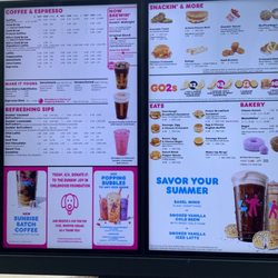 Dunkin' - Drive through menu