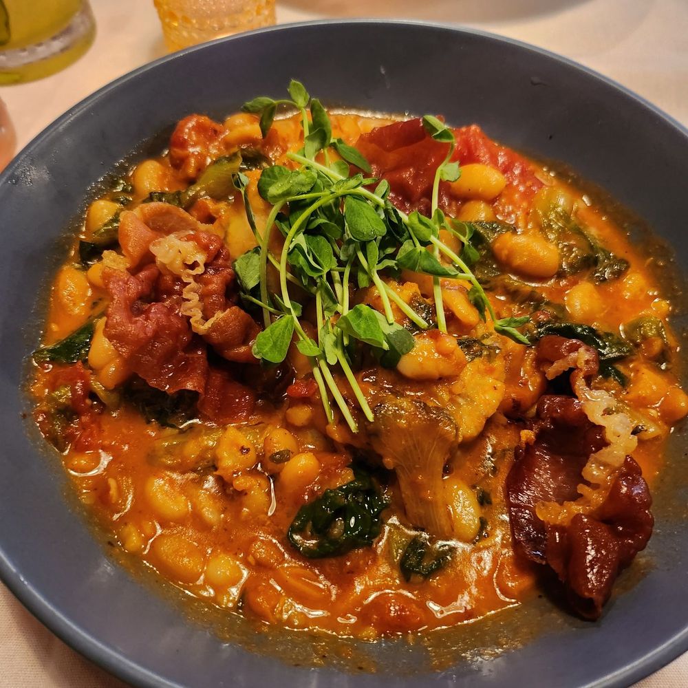 Makmak Eatery - Monk fish with beans bacon and rabbi. Was very flavorful - Breakfast & Brunch Near Me - Cranston, Rhode Island Makmak Eatery - Monk fish with beans bacon and rabbi. Was very flavorful - Breakfast & Brunch Near Me - Cranston, Rhode Island