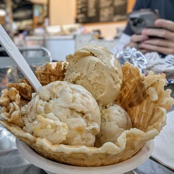 Jeni's Splendid Ice Creams - 3 half scoops in a waffle bowl - Ice Cream & Frozen Yogurt Near Me - Nashville, Tennessee