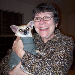 Dublin Pet & Home Sitting Service - Here I am with FruitBat at a fundraiser. She was a rescue that had weeks of rehab. She was adopted by the Vet.