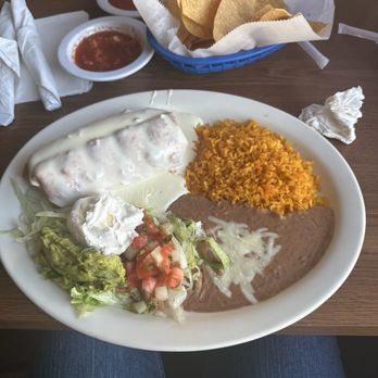 Enchiladas Mexican Restaurant - Beef Chimichanga with sides - Mexican Near Me - Brooksville, Florida Enchiladas Mexican Restaurant - Beef Chimichanga with sides - Mexican Near Me - Brooksville, Florida