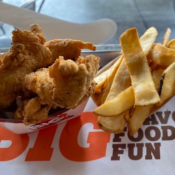 Big Chicken - Tenders with side of thinly cut steak fries. - Chicken Shop Near Me - Las Vegas, Nevada
