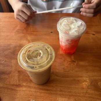 Pueblo Coffee on Main - Horchata latte and strawberry italian soda - Breakfast & Brunch Near Me - Springville, Utah Pueblo Coffee on Main - Horchata latte and strawberry italian soda - Breakfast & Brunch Near Me - Springville, Utah