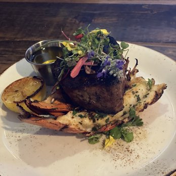 Jimmy P's Charred - A7 Wagyu Strip w/ a lobster tail. Outstanding. - Steakhouses Near Me - Naples, Florida Jimmy P's Charred - A7 Wagyu Strip w/ a lobster tail. Outstanding. - Steakhouses Near Me - Naples, Florida