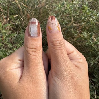 Nail Art By Marie - Fall nails - builder gel cat eye & design - Nail Technicians Near Me - Sunnyvale, California