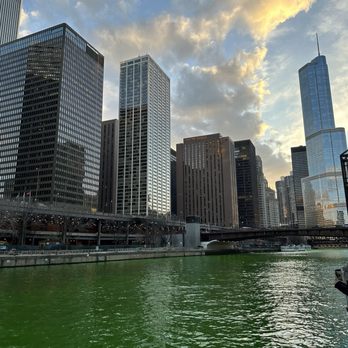 Sheraton Grand Chicago Riverwalk - City with river died green for St. Patty's day. - Hotels Near Me - Chicago, Illinois Sheraton Grand Chicago Riverwalk - City with river died green for St. Patty's day. - Hotels Near Me - Chicago, Illinois