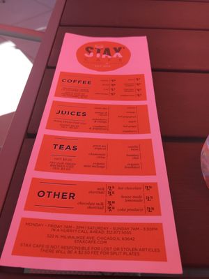 Menu photo 8 Stax Cafe Chicago, IL