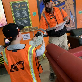 Dig This - Jake giving my son his official Dig This Certificate. - Amusement Parks Near Me - Las Vegas, Nevada