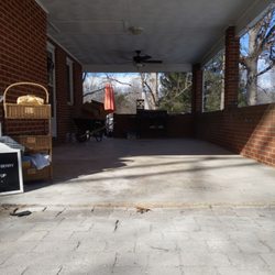 Fortress Foundation Solutions - The finished slab, back to level after fixing a 6" drop in the CENTER with a huge crack down the middle.
