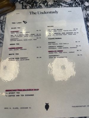 Menu photo 6 The Understudy Coffee And Books Chicago, IL Menu photo 6 The Understudy Coffee And Books Chicago, IL