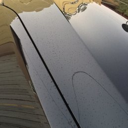 Spots after 5 minutes of spot free rinse.
