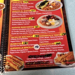 Jugos Bamoa - Menu - breakfast items