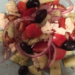 Sherway Farmers' Market - Greek salad I made with the remaining ingredients. Delicious onion.