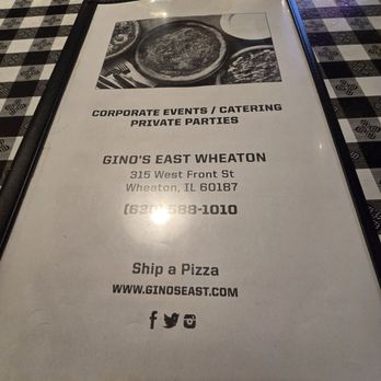 Gino's East - Wheaton - Menu - Pizza Near Me - Wheaton, Illinois