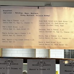 Mason's Bagels - Breakfast
