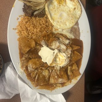 Cañadas Grill - Chilaquiles with asada - Mexican Near Me - Long Beach, California
