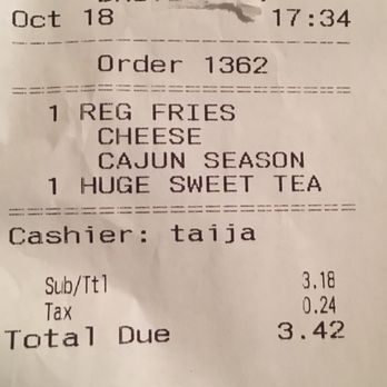 Cook Out - This person is not very good at their job. Terrible attitude. - Fast Food Near Me - Durham, North Carolina