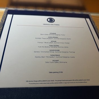 The Den - Nihonshu Pairing - Sushi Bars Near Me - Miami Beach, Florida