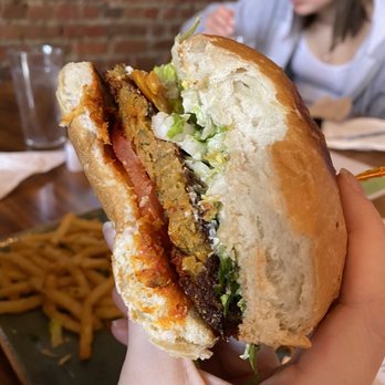 TownHall - Vegan burger (falafel) - New American Near Me - Cleveland, Ohio TownHall - Vegan burger (falafel) - New American Near Me - Cleveland, Ohio