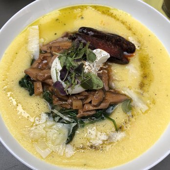 Bakers & Roasters - Close up of the polenta w a side of chorizo :) - Breakfast & Brunch Near Me - Amsterdam, New Hampshire