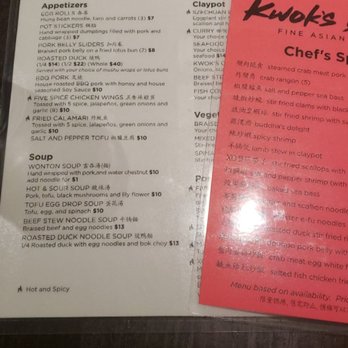 Kwok's Bistro - Menus - Chinese Near Me - Reno, Nevada