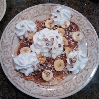 Another Broken Egg Cafe - Bananas Foster pancakes - Breakfast & Brunch Near Me - Shreveport, Louisiana Another Broken Egg Cafe - Bananas Foster pancakes - Breakfast & Brunch Near Me - Shreveport, Louisiana