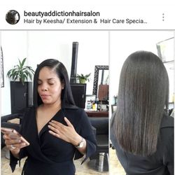 Flat iron and cut