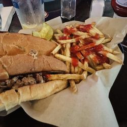 Jack's Spot - Plain cheesesteak with fresh cut fries
